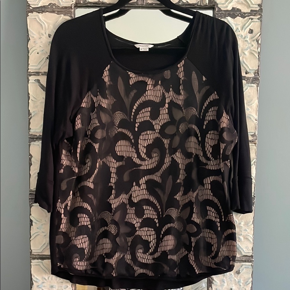 Black Lace Women's Top